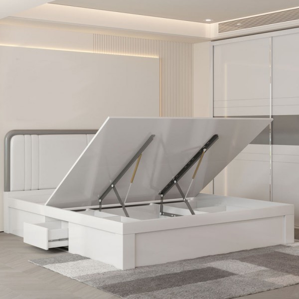 Queen Size Bedroom Furniture Set Wooden Nordic Style Royal Italian Bedroom Sets 1.5 M High Gloss Bed Room Furniture Bedroom Set