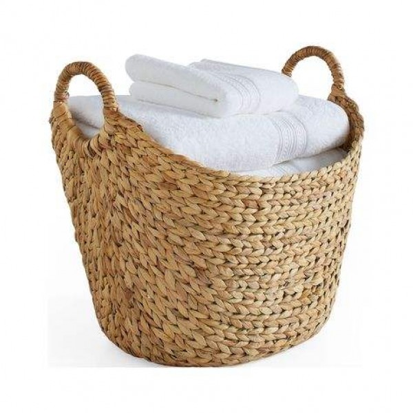 The extra-large water hyacinth storage basket is perfect for organising toys, clothes or household items