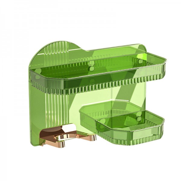 Bathroom Hair Dryer Storage Wall Mounted Shelf Shelves Plastic Storage Display Racks Household Items