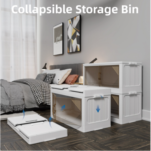 Fabric storage organiser, foldable plastic storage box, home goods, wheels, office organisation, convenient folding storage