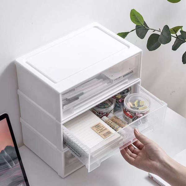 Multifunctional rectangular plastic storage container drawer for clothes, household items, and wardrobe organisation