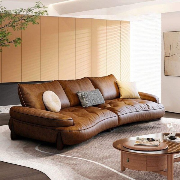 Retro-style Sofa Furniture for Home Decoration Simple Light Luxury Retro Couch Luxury L Shaped Sofa Set