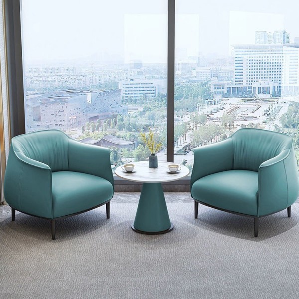 Modern Minimalist Leather Single Sofa Comfortable Living Room Home Furniture Designer Leisure Lounge Accent Chair Armchair