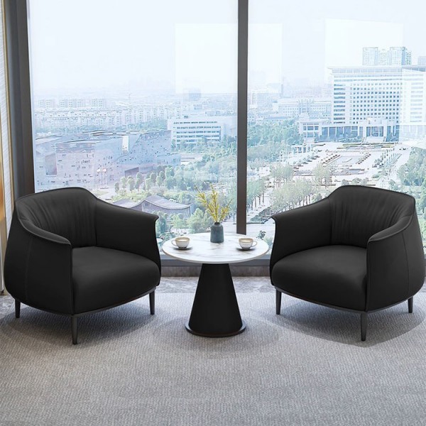 Modern Minimalist Leather Single Sofa Comfortable Living Room Home Furniture Designer Leisure Lounge Accent Chair Armchair