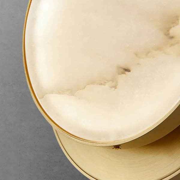 Wholesale Custom Linear Bedroom LED Pendant Light Nordic Luxury Alabaster Brass Lamp Stone Shade Hotels Luxury Interiors