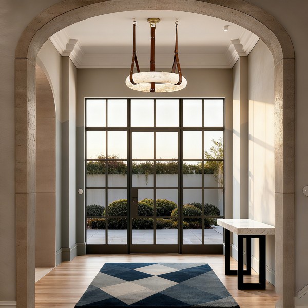  Hotel Restaurant Home Natural Stone Spanish Alabaster Ceiling Marble Ceiling Lamps Pendant Hanging Lamp Chandelier Light