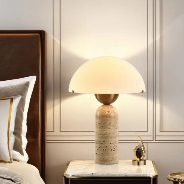 Modern Design Nordic Creative Home Yellow Cave Stone Wabi Uki Cream Unique Moon Decorative Bedside Desk Lamp Led Table Lamps