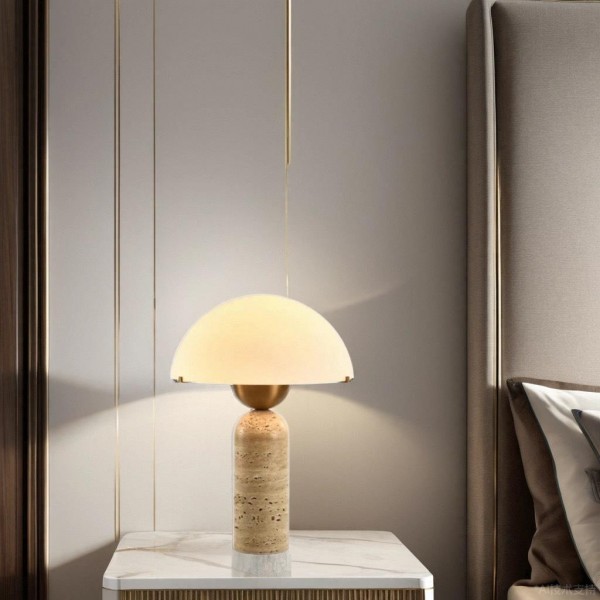 Modern Design Nordic Creative Home Yellow Cave Stone Wabi Uki Cream Unique Moon Decorative Bedside Desk Lamp Led Table Lamps