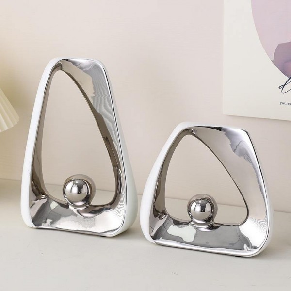 Home Decor Nordic Geometric Ceramic Sculpture Luxury Modern House Decoration Home Accessories Room Furniture Ceramic Crafts Gift