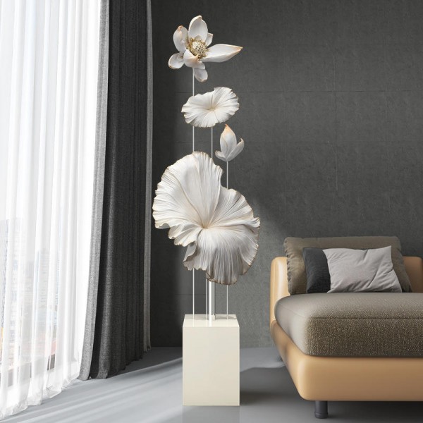 High Quality Creative Lotus Leaf Sitting Room Furnishing Large Floor Tv Ark Next to Porch Office Decoration