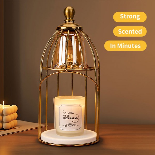 Hot Selling Floral Design Candle Warmer Lamp with Changing Color Timer and Dimmable Light for Decoration