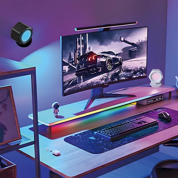 Battery Operated Wall RGB Light Lamp Led Magnetic Remote Wall Sconces Light Color Two Side Lights Modern Bedside Wall Lamp