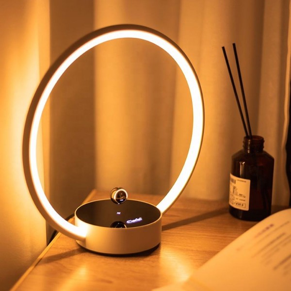 Modern Luxury Wireless Bedside Night Lamp Restaurant Magnetic Levitation Floating Flying Switch LED Table Circlo Lamp Home Light