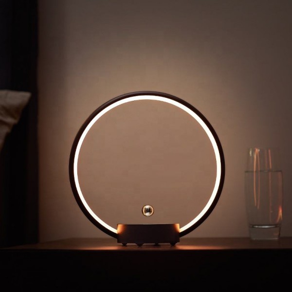 Modern Luxury Wireless Bedside Night Lamp Restaurant Magnetic Levitation Floating Flying Switch LED Table Circlo Lamp Home Light