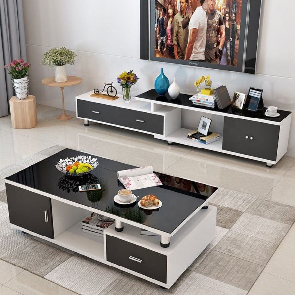 Home Furnishings Modern Luxury Wholesale Cheap Price Living Room Coffee Tables Glass Top Coffee Table Set
