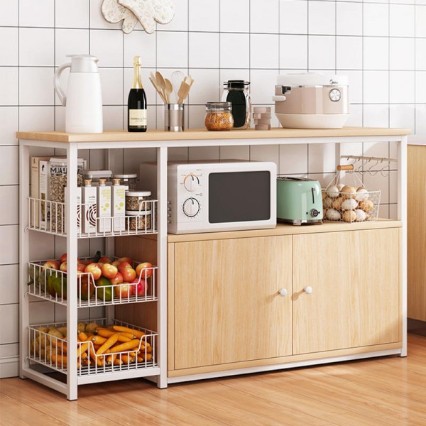 Kitchen Shelf Household Floor Multi-layer Cabinet Storage Rack.