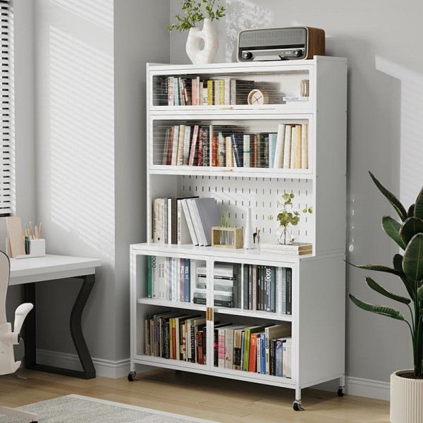 Multi Functional Kitchen Storage Cabinet with Doors Free Standing Sideboard for Pots Microwave and Dish Storage