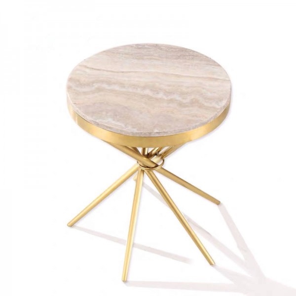 Modern Gold Center Marble Stainless Steel Coffee Side Table Stool Other Living Room Sofa Set Home Furniture Interior Decor Metal