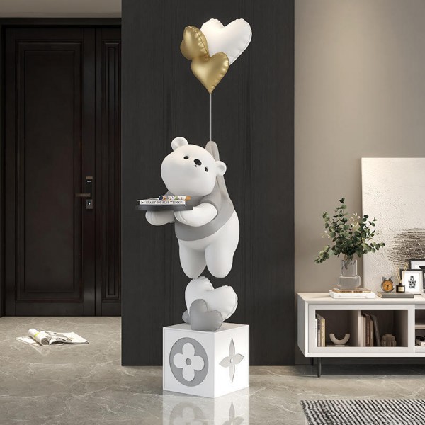 Modern Large Bear Living Room Floor Furnishings Luxury Home Decorations High-End Housewarming Gifts Customization Wholesale