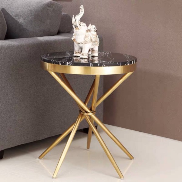 Modern Gold Center Marble Stainless Steel Coffee Side Table Stool Other Living Room Sofa Set Home Furniture Interior Decor Metal