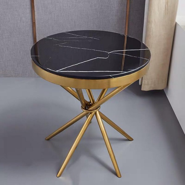 Modern Gold Center Marble Stainless Steel Coffee Side Table Stool Other Living Room Sofa Set Home Furniture Interior Decor Metal