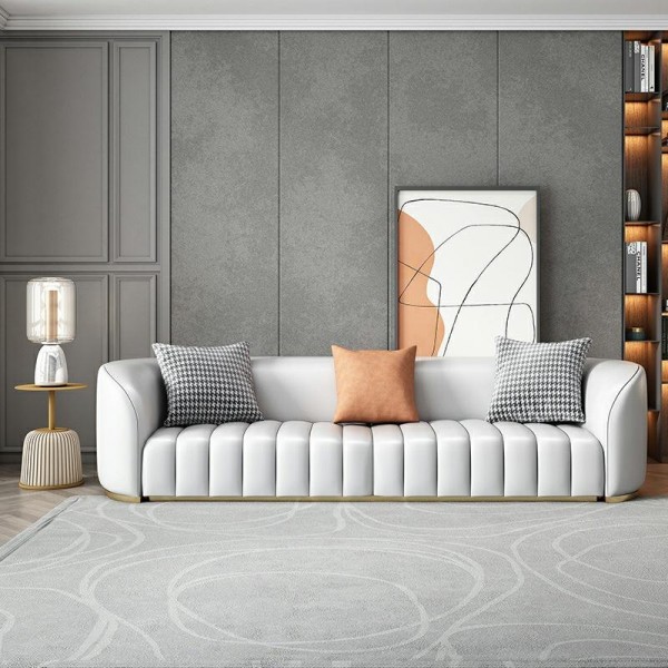 Luxury Modern European Style Genuine Leather Sofa Living Room Furniture Home Furniture Collection