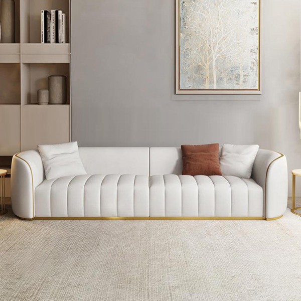 Luxury Modern European Style Genuine Leather Sofa Living Room Furniture Home Furniture Collection