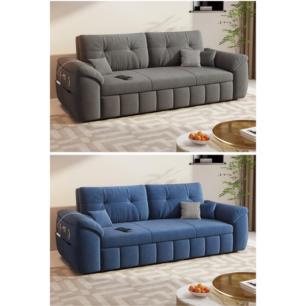 Modern Design Multifunctional Space-Saving Foldable Living Room Furniture Storage Drawer Bluetooth Speaker Convertible Sofa Bed