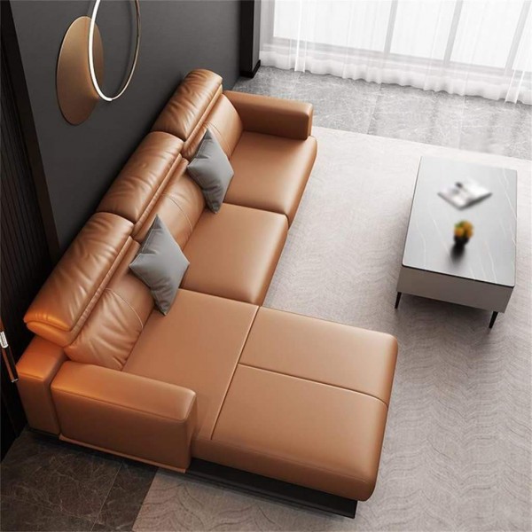 Leather and Fabric Home Furniture Set for Living Room and Bedroom Includes Sofa Bed Dining Chairs