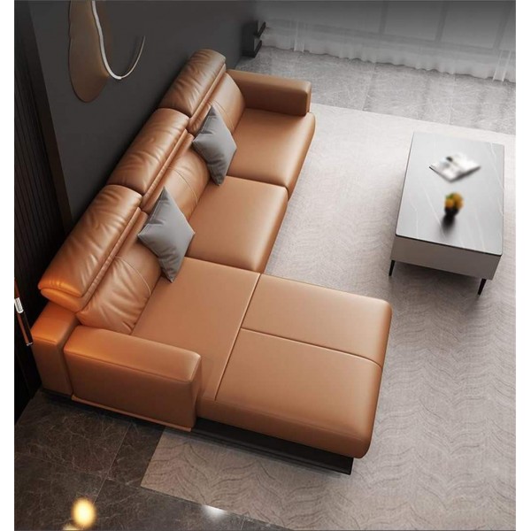 Leather and Fabric Home Furniture Set for Living Room and Bedroom Includes Sofa Bed Dining Chairs