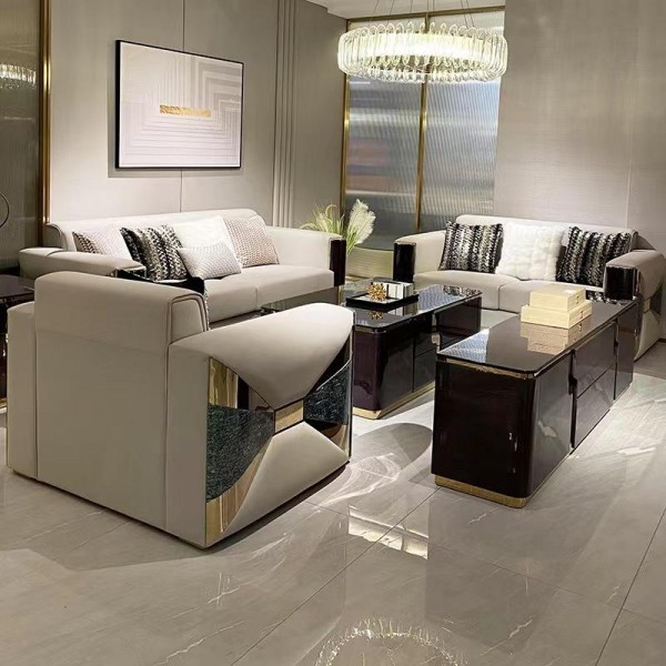 Luxury Design Modern Home Furniture I Shape love Two Sac Seater Sectional Sofa Set for Living Room