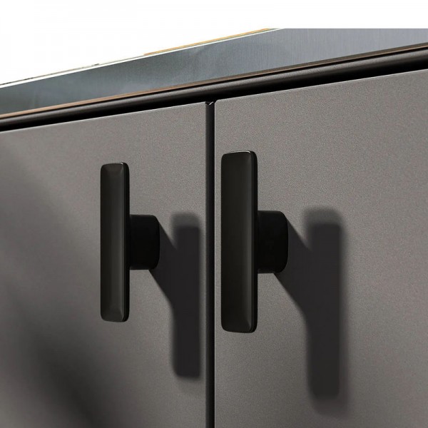 Modern Outdoor Dining Furniture Aluminum Patio Set with Kitchen Cabinet & Sink Stylish Kitchen Cabinet Design