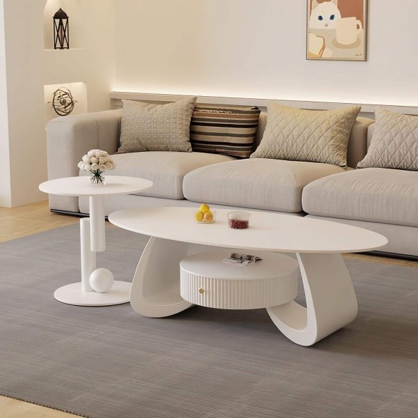 Home Living Room Furniture Sets Fashionable Light Luxury Modern High-end Coffee Tables Sofa Side Table for High-end Home Use