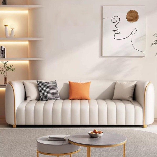 Modern Luxury Sofa Living Room Furniture Set, Leather Soft Sofa Living Room Sofa Set