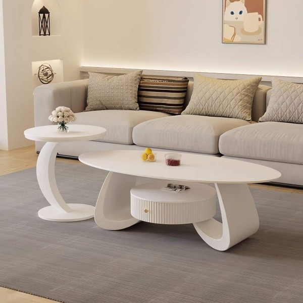 Home Living Room Furniture Sets Fashionable Light Luxury Modern High-end Coffee Tables Sofa Side Table for High-end Home Use