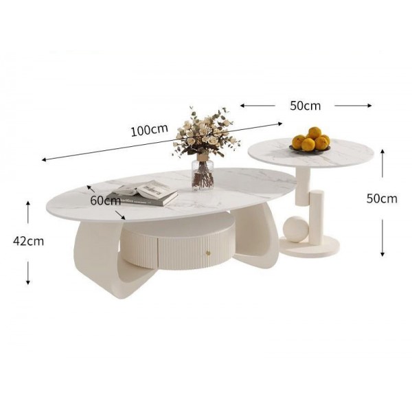 Home Living Room Furniture Sets Fashionable Light Luxury Modern High-end Coffee Tables Sofa Side Table for High-end Home Use