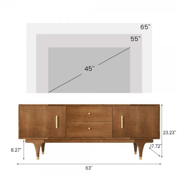 Modern Living Room Furniture Wooden TV Stand and Coffee Table Set Apartment Living Room TV Cabinet Coffee Table