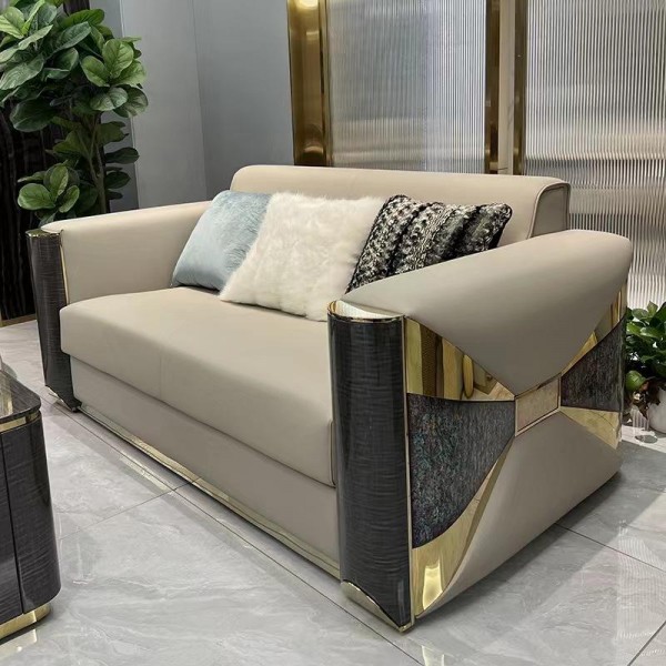 Luxury Design Modern Home Furniture I Shape love Two Sac Seater Sectional Sofa Set for Living Room