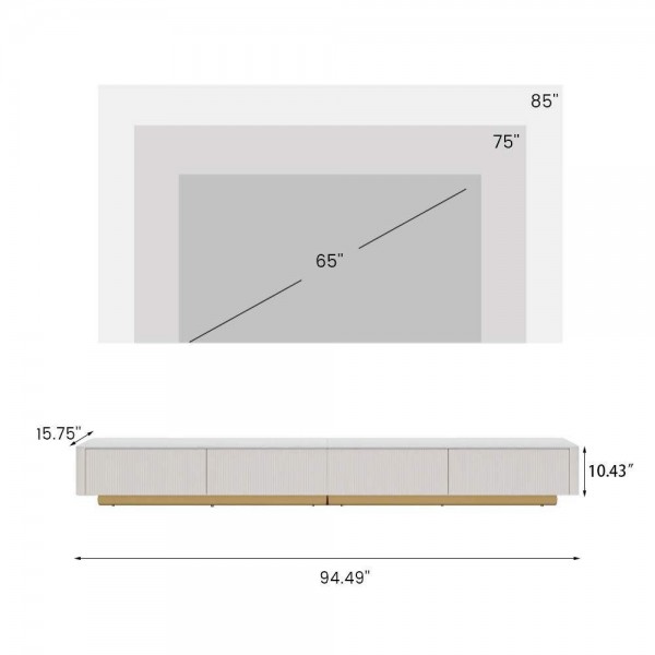 Modern Minimalist TV Stand and Coffee Table Set Luxury Stone Top TV Cabinet Center Table Wooden Living Room TV Stand Set