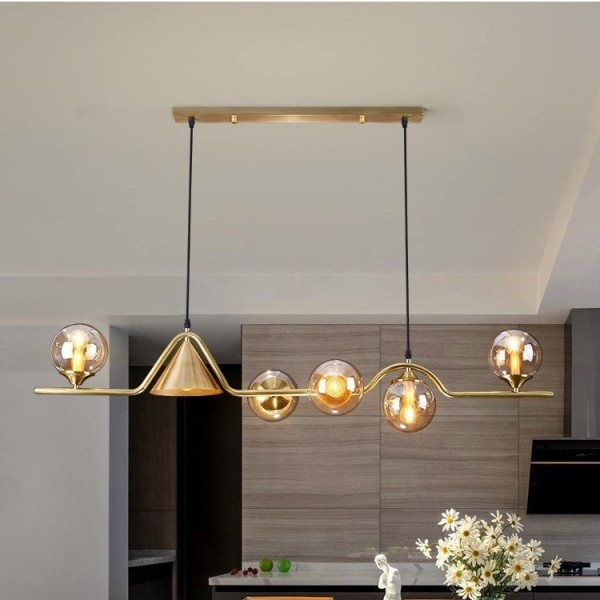 Modern Indoor Lighting LED Home Decorative Pendant Light Glass Shade Chandeliers Dining Room Chandelier
