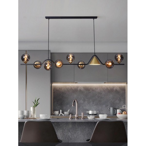 Modern Indoor Lighting LED Home Decorative Pendant Light Glass Shade Chandeliers Dining Room Chandelier