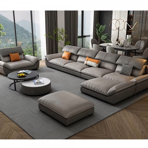 New Design Modern Microfiber Fabric Sofas and Couch Home Sectional Leather Luxury Sofa Set for Living Room