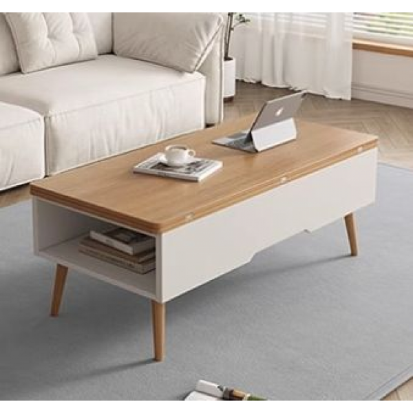 Lift Top 4 in 1 Coffee Table with Hidden Storage Compartment, Wooden Coffee Table Central Table for Living Reception Room