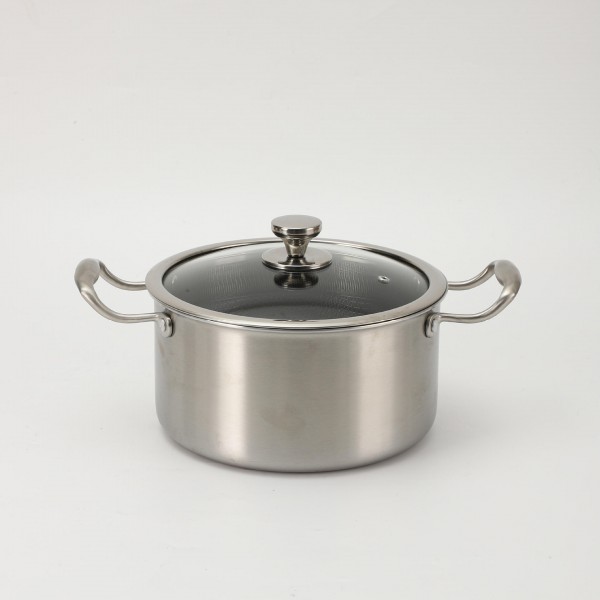 Hot Sale Bee Nest Wok Non-stick Pots and Pans Triply Stainless Steel Honeycomb Cookware Set Kitchen Cooking Pots