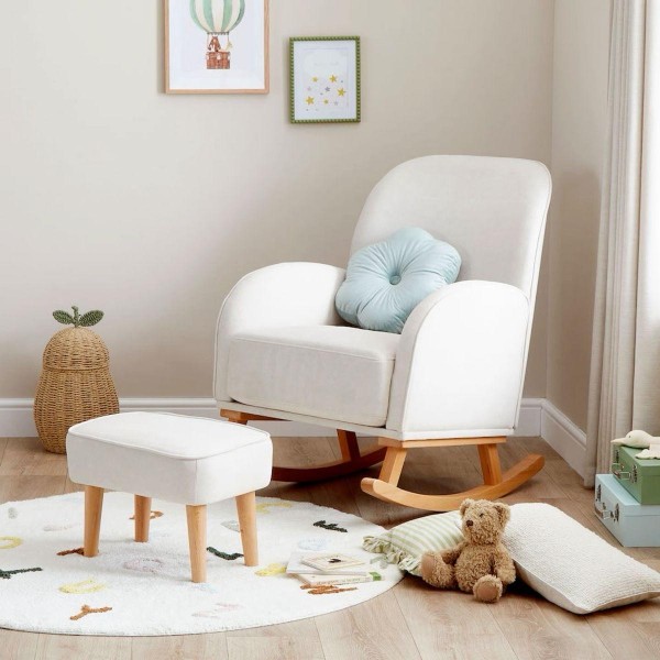 Latest Modern Lazy Velvet Reclining Lounge Leisure Rocking Living Room Wooden Chair