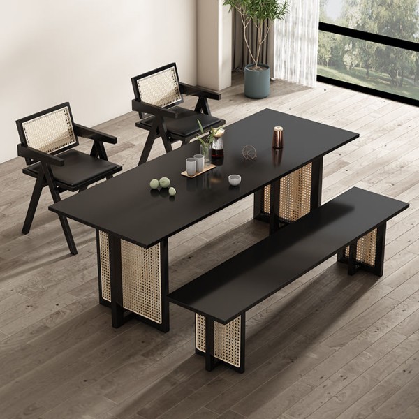 Modern Customize Home Furniture Wicker Rattan Office Conference Restaurant Wood Dining Room Dinner Kitchen Table