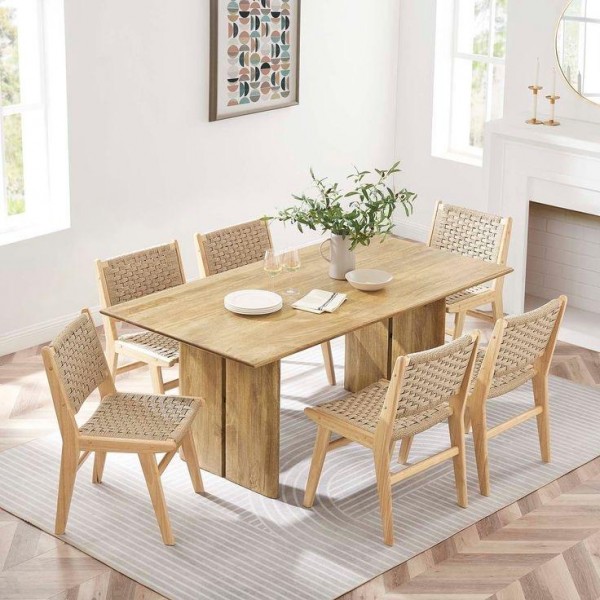 Modern Customize Home Furniture Wicker Rattan Conference Restaurant Office Wood Dining Room Dinner Kitchen Table