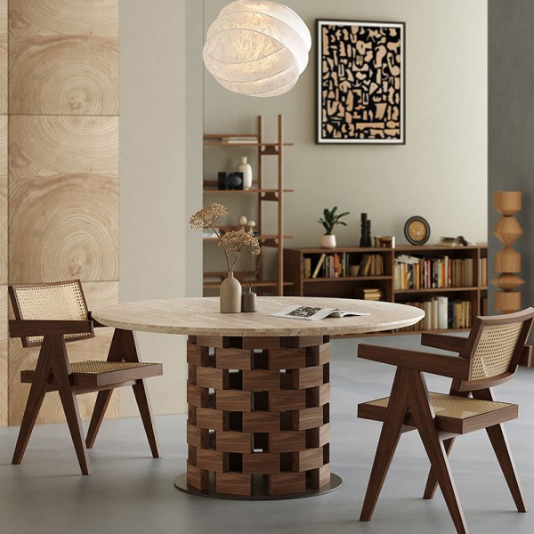 Kitchen Table Mdf Designs Vintage Style Wooden Round Dining Table Individual for Dining 4 Nordic Style