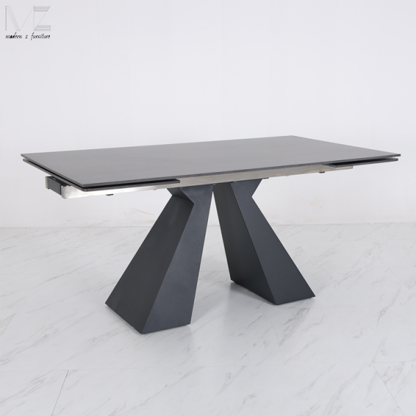 Luxury Modern Expandable Dinning Room Table Set Retractable Kitchen Furniture Sintered Stone Marble Top Extendable Dining Table