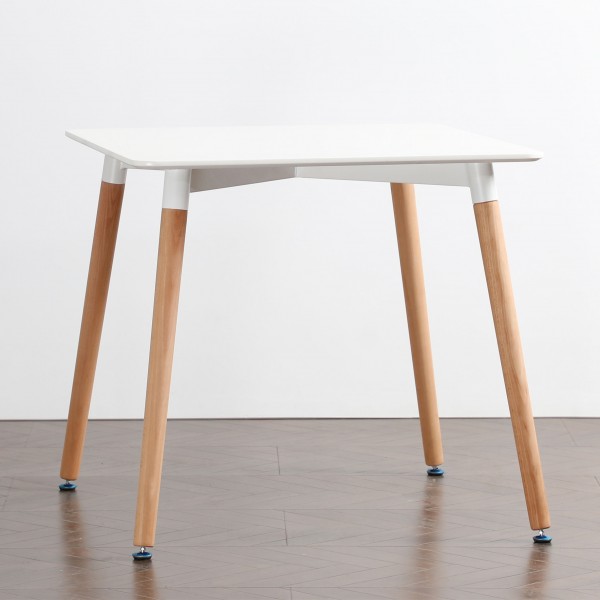 Modern Mesa De Comedor Dining Room Furniture Set Small Nordic Restaurant 80cm Mdf Cafe Kitchen White Square Wooden Dining Table